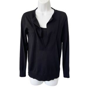 Akris Punto Wool Layered Knit Pullover size US2